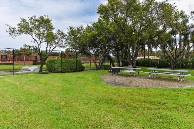 view of home's community featuring a lawn