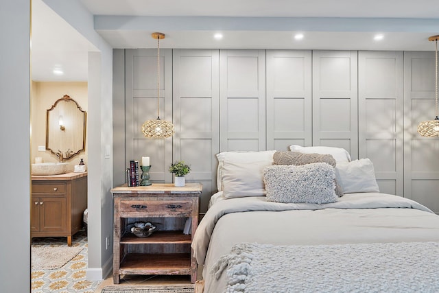 bedroom with sink