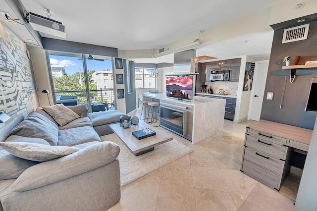 living room with a wealth of natural light