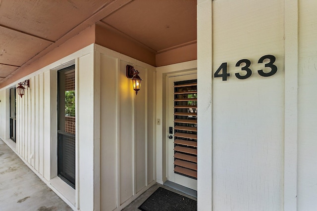 view of doorway to property