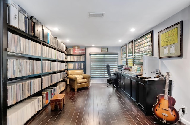 interior space featuring dark hardwood / wood-style flooring