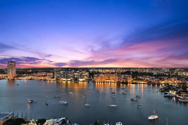 water view with a view of city