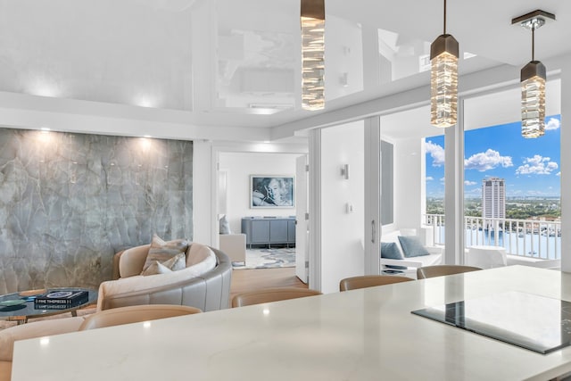 dining room with an inviting chandelier