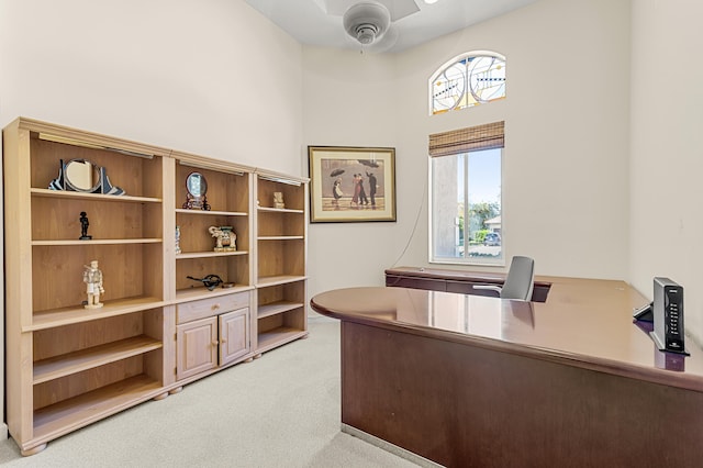 view of carpeted office