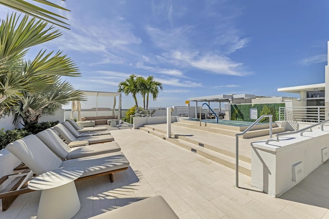 view of patio / terrace with an outdoor hangout area