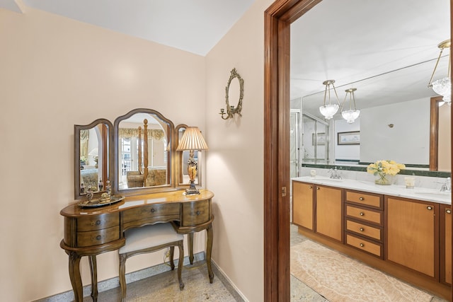 bathroom featuring vanity