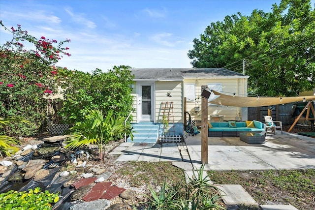 view of patio with an outdoor hangout area