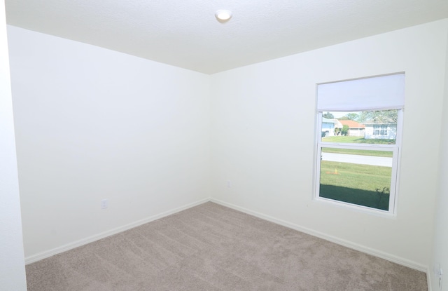 empty room featuring light carpet