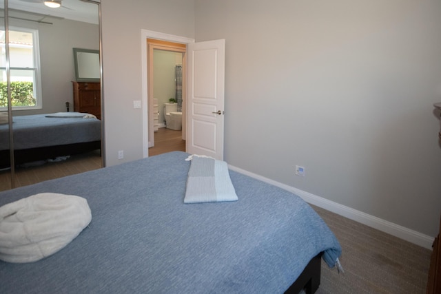 view of carpeted bedroom