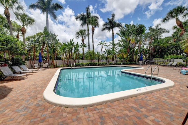 view of pool with a patio area