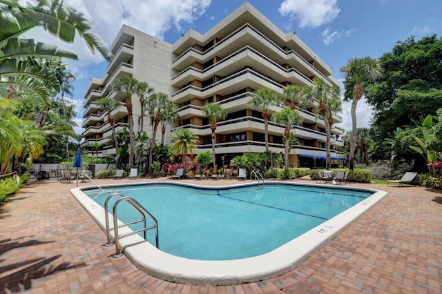 view of pool with a patio