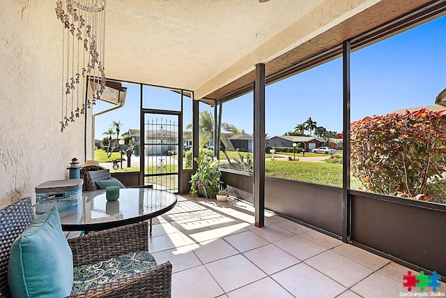 view of sunroom