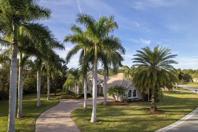 surrounding community featuring a lawn