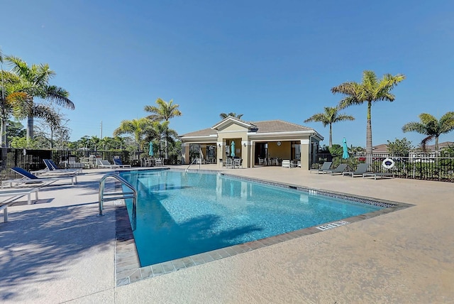 view of pool with a patio