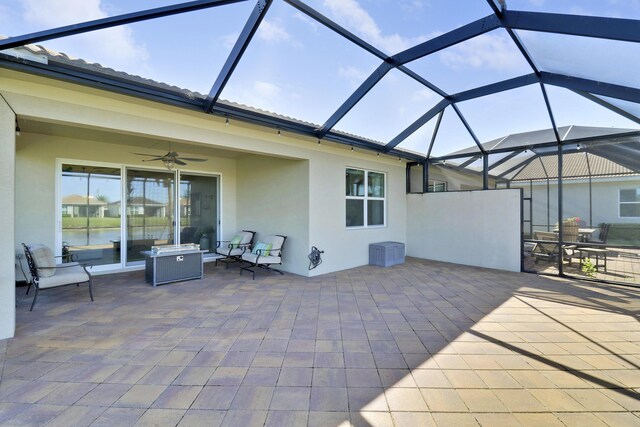 exterior space with a water view and a lanai