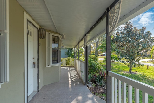 view of patio with covered porch