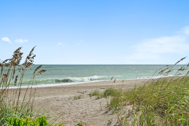 property view of water with a view of the beach