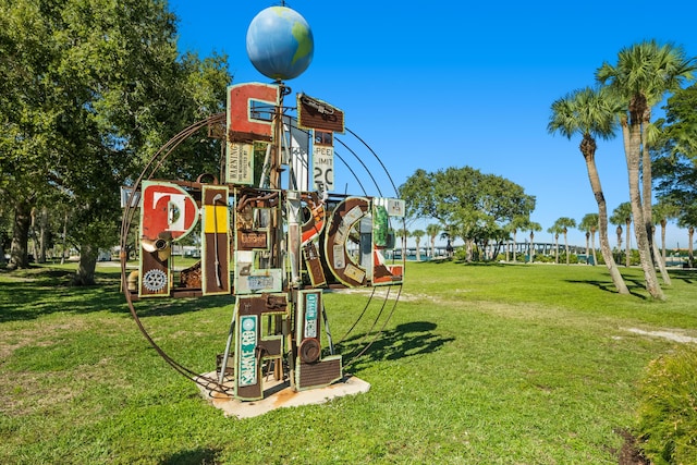 view of playground featuring a yard