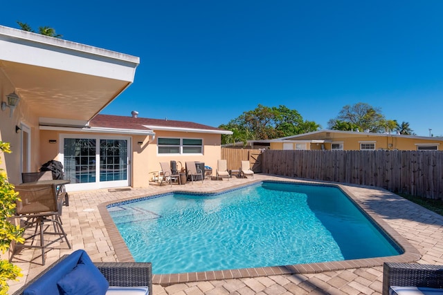 view of pool with a patio area