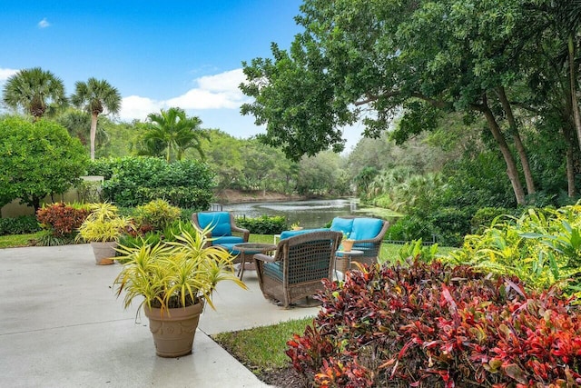 view of patio / terrace with an outdoor hangout area