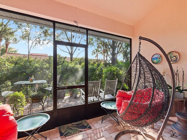 exterior space with a sunroom