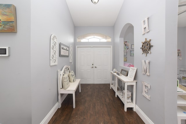 interior space featuring dark hardwood / wood-style flooring