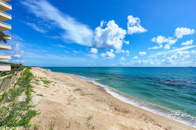 water view featuring a view of the beach