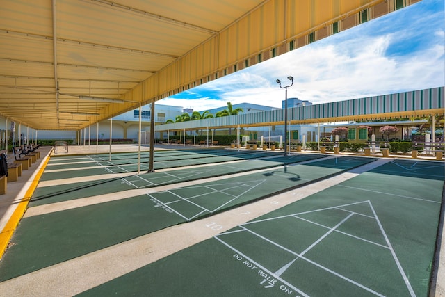 view of community featuring shuffleboard