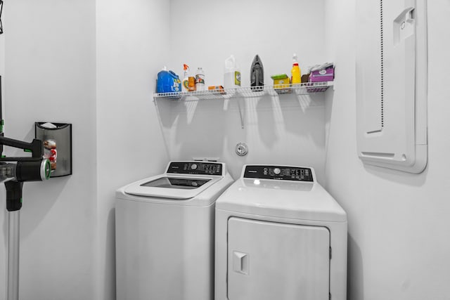 washroom featuring separate washer and dryer