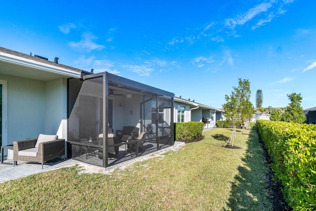 view of yard with a patio area