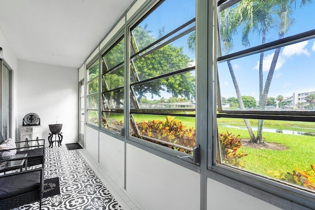 view of sunroom / solarium