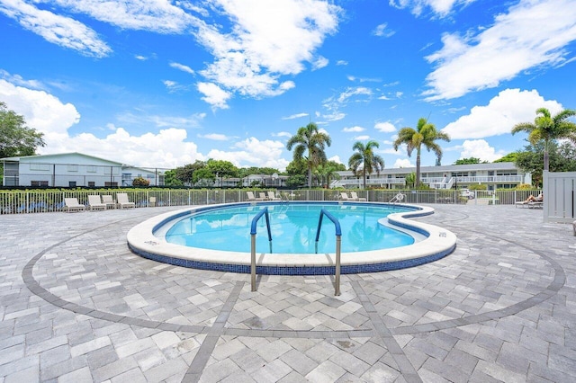 view of pool with a patio area