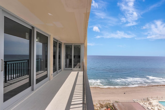 1180 S Ocean Blvd Unit 15B, Boca Raton, FL 33432 - balcony featuring view of water and beach