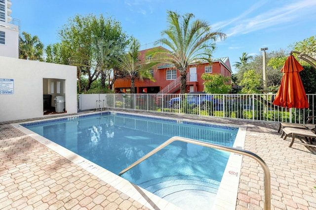 view of pool with a patio