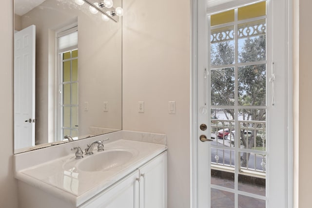 bathroom featuring vanity