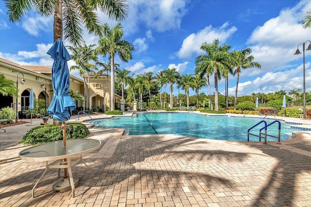 view of pool with a patio