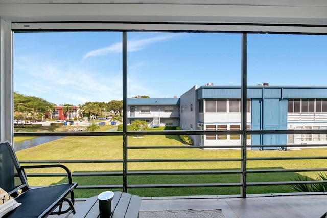 view of sunroom