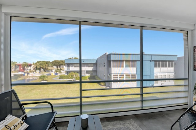 view of sunroom