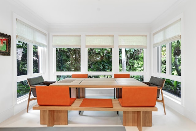 sunroom with plenty of natural light