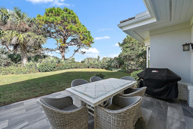 view of patio featuring area for grilling