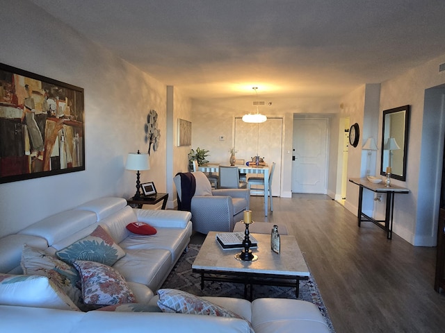 4001 Hillcrest Dr Unit 715, Hollywood, FL 33021 - living room featuring wood finished floors and baseboards