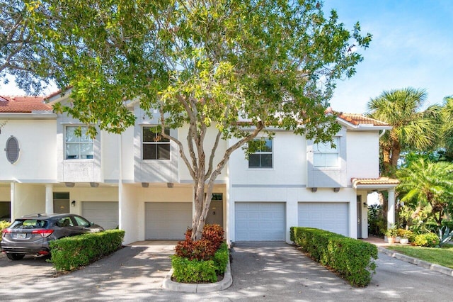 view of property featuring a garage