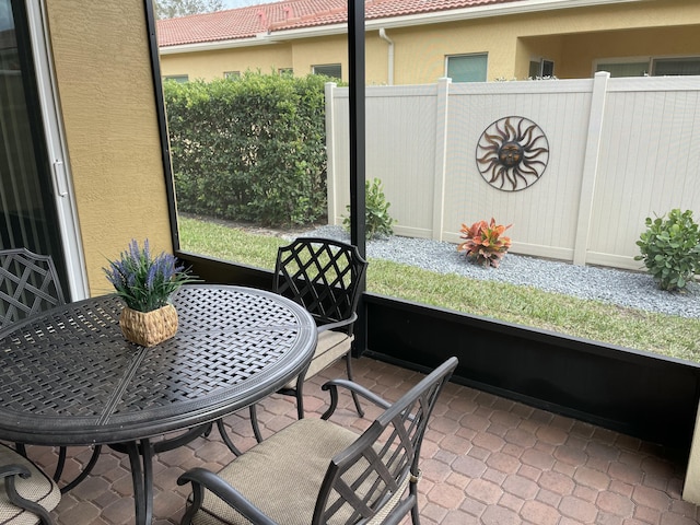 view of sunroom / solarium