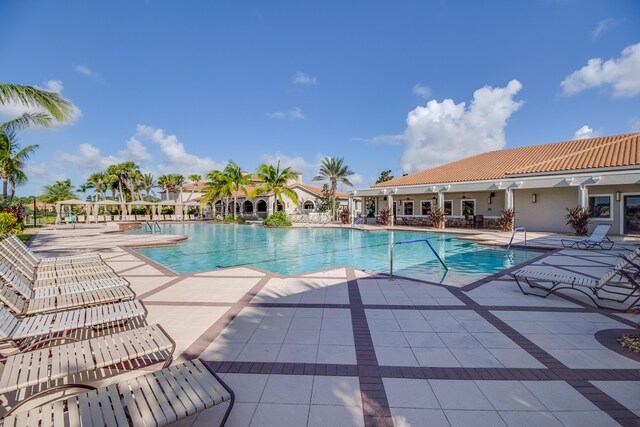 view of patio / terrace with a water view