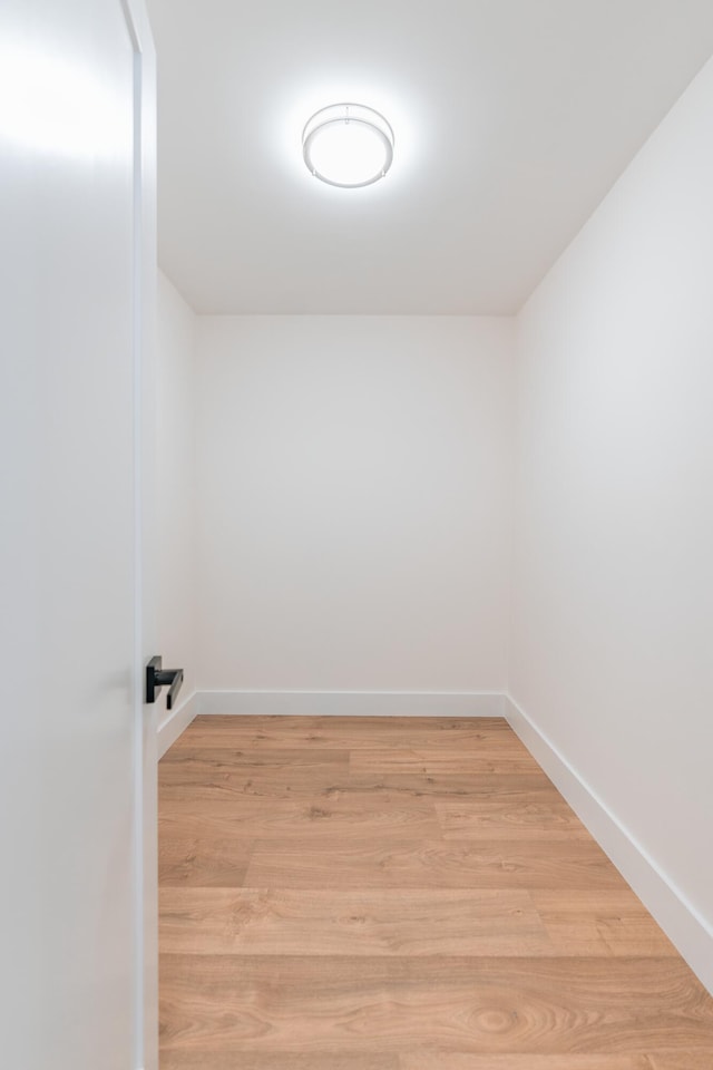 unfurnished room featuring light hardwood / wood-style flooring