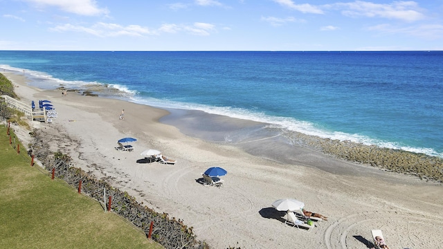 property view of water with a view of the beach