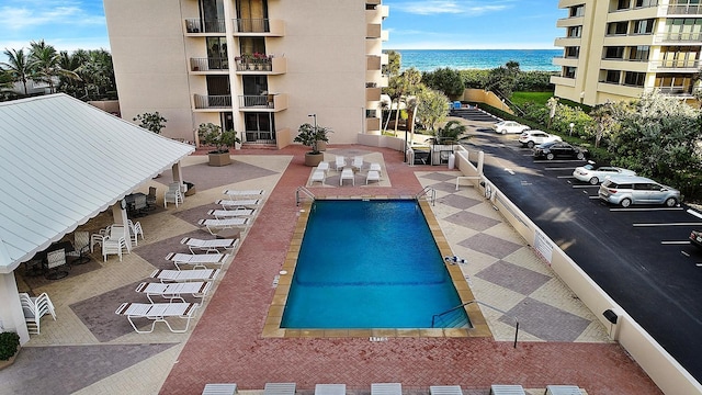 pool featuring a water view