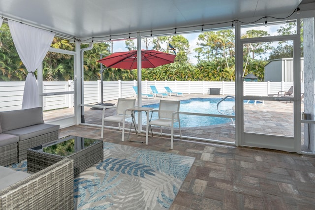 view of sunroom / solarium