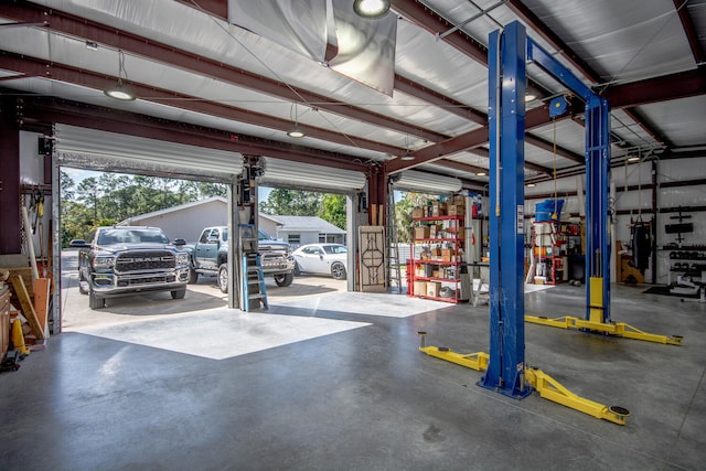 garage featuring a garage door opener