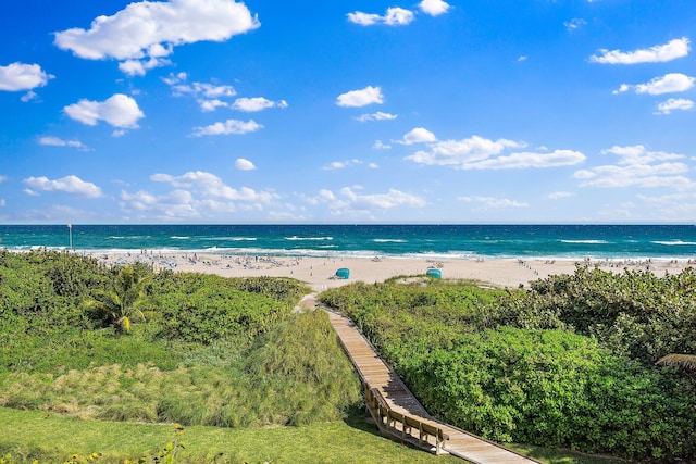 water view featuring a view of the beach